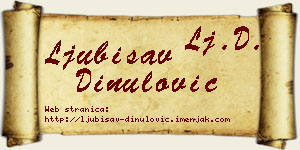 Ljubisav Dinulović vizit kartica